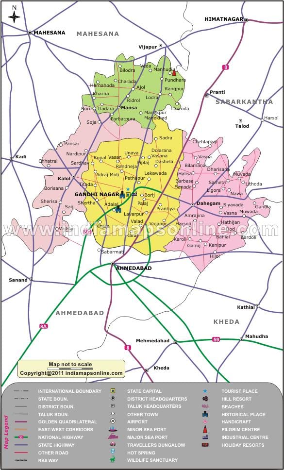 বেঙ্গালুরু gandhinagar মানচিত্র