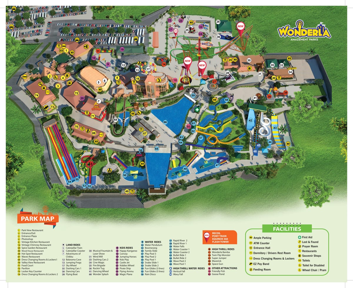 বেঙ্গালুরু Wonderla মানচিত্র