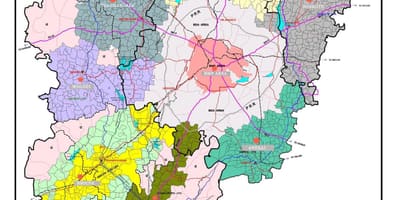 বেঙ্গালুরু সঙ্গে মানচিত্র এলাকায়