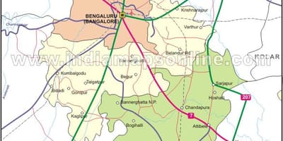 মানচিত্র বেঙ্গালুরু দক্ষিণ